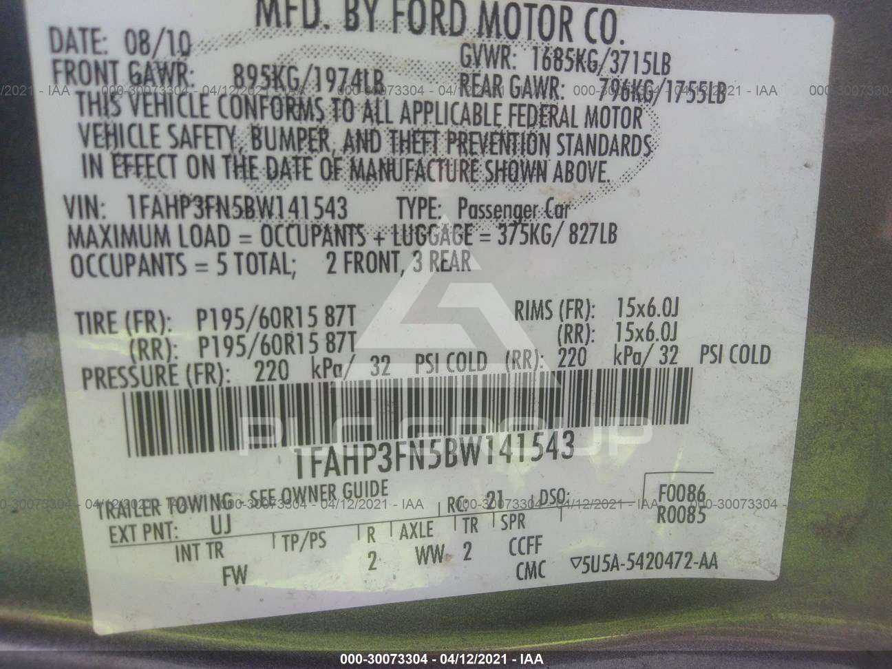 Ford focus vin