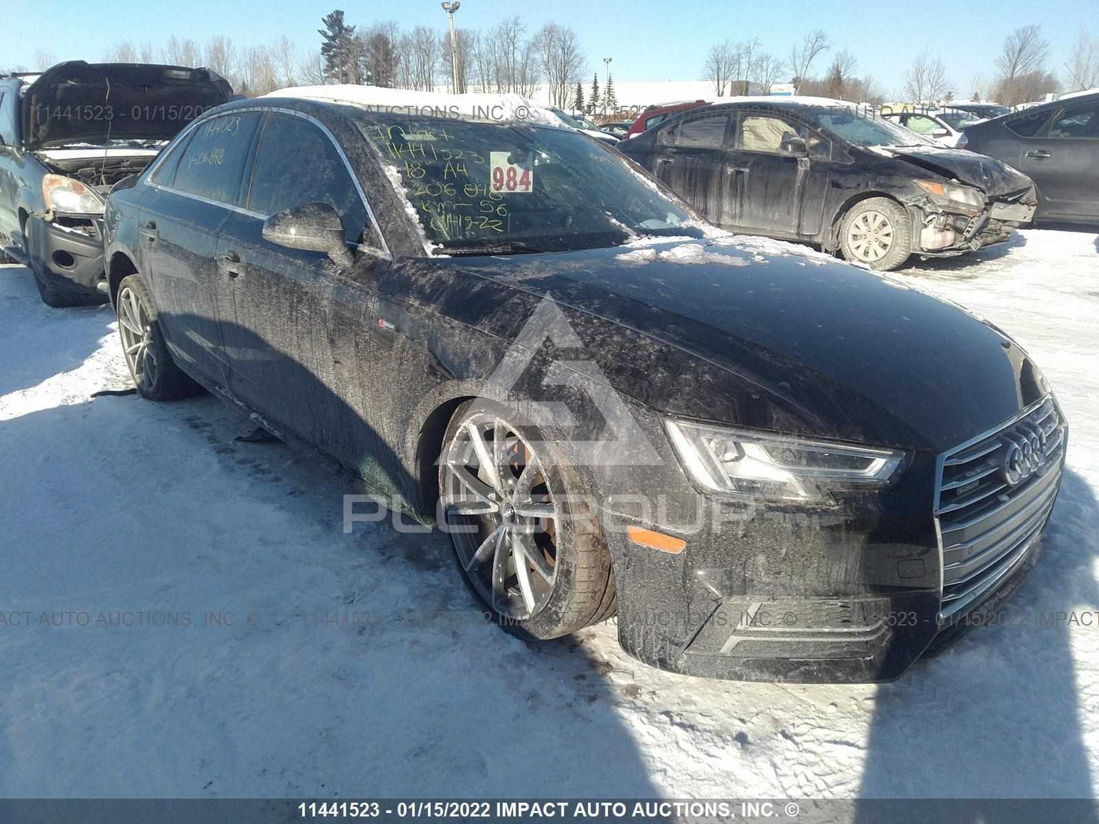 2018 Audi A4 VIN: WAUENAF43JA206848 from the USA - PLC Group