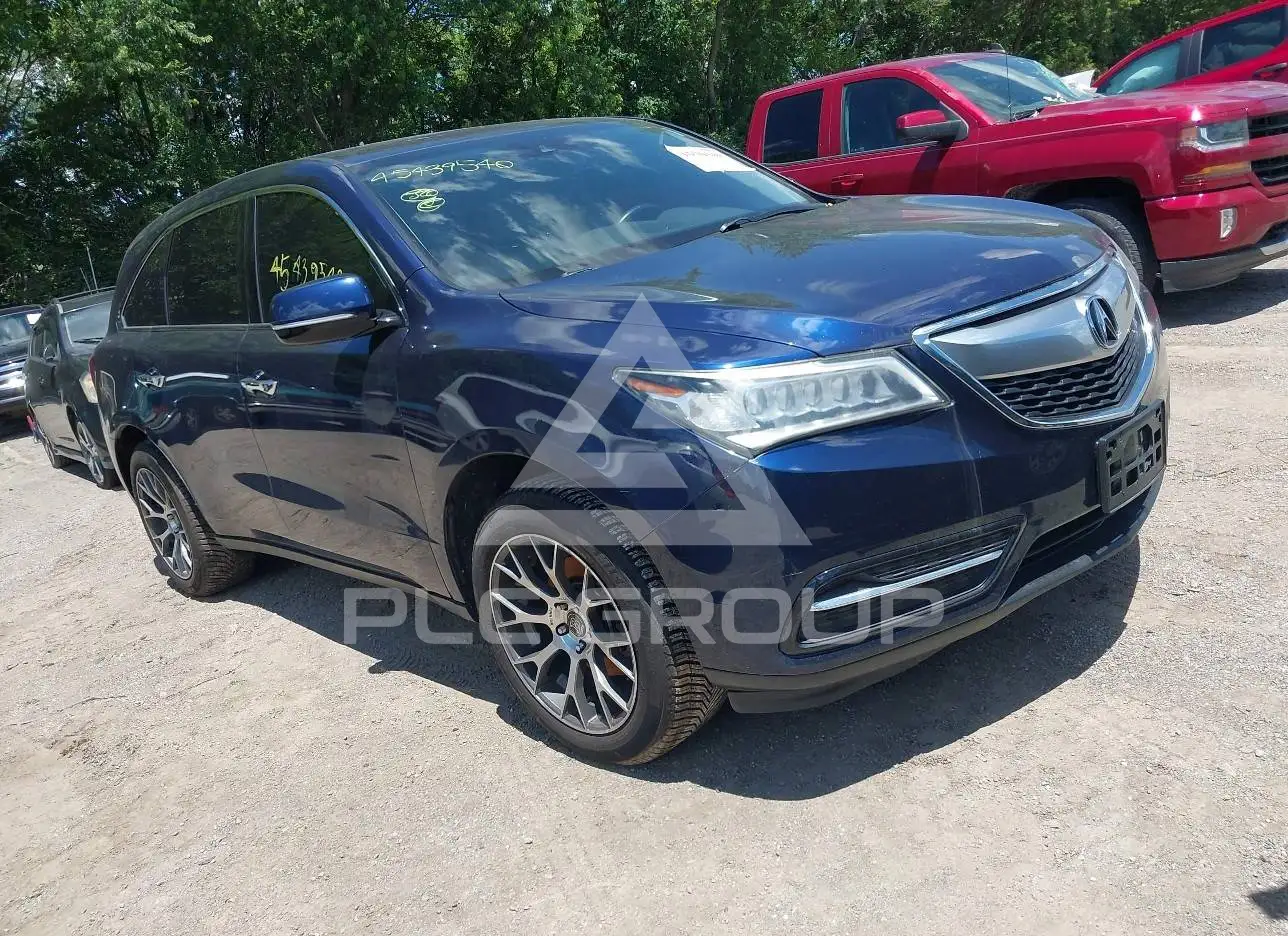 2016 Acura MDX VIN: 5FRYD4H47GB001193 из США - PLC Group