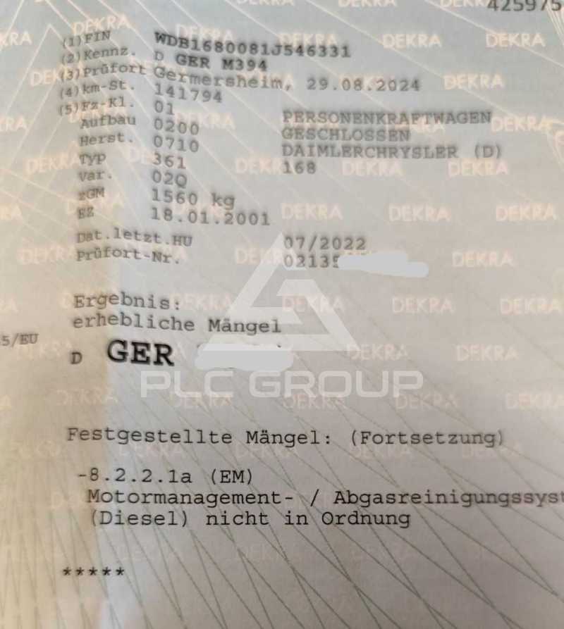 2001 Mercedes Benz A