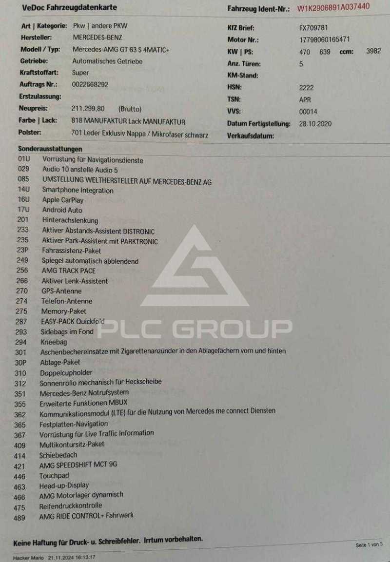 2020 Mercedes Benz GT
