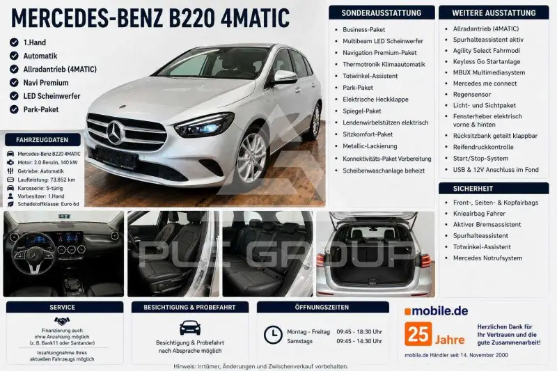 2019 Mercedes Benz B 220