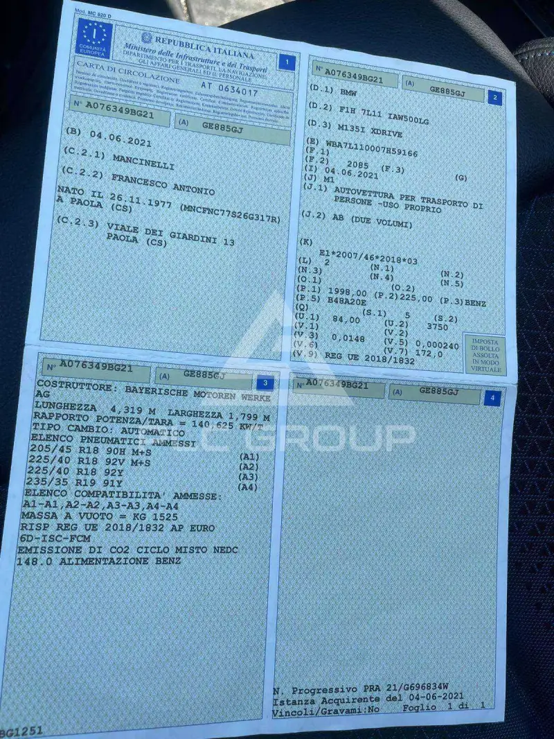 2021 BMW 135