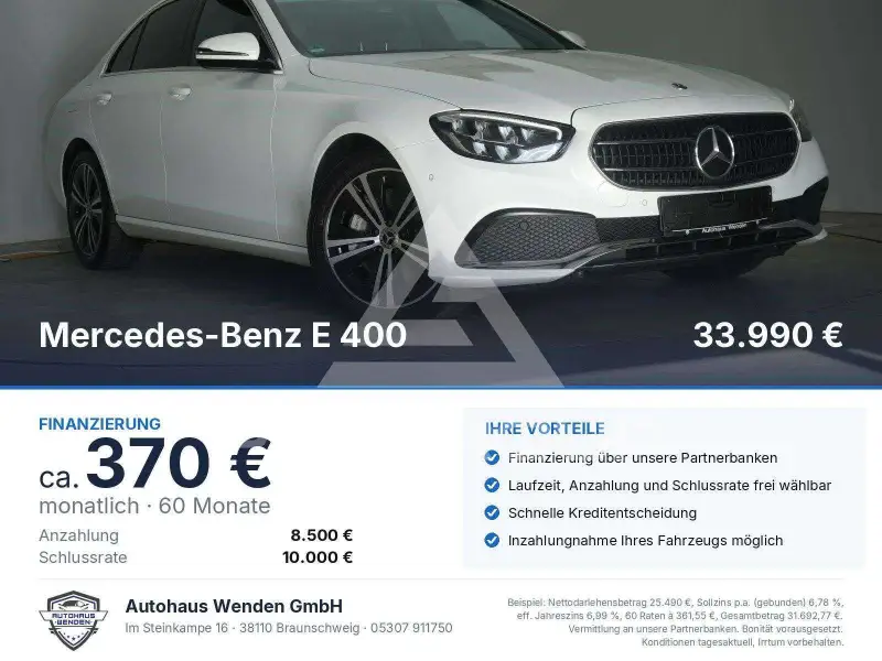 2022 Mercedes Benz E 400