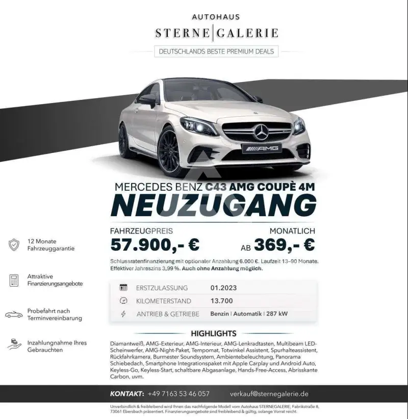 2023 Mercedes Benz C 43 AMG
