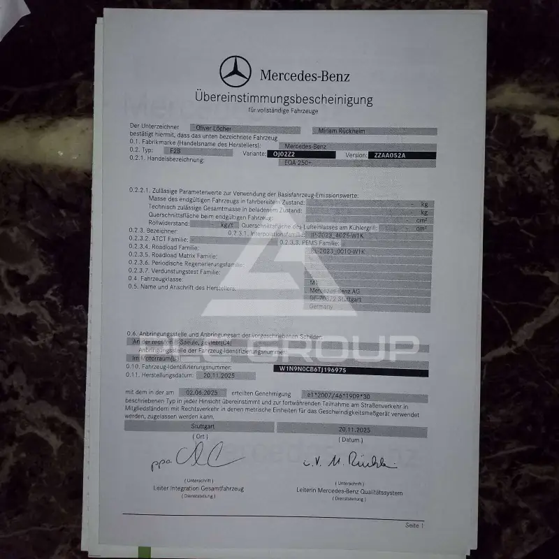 2025 Mercedes Benz EQA