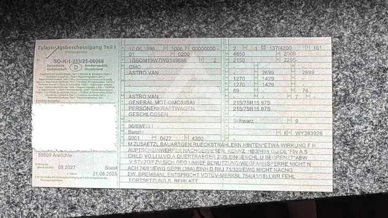 1998 GMC SAFARI