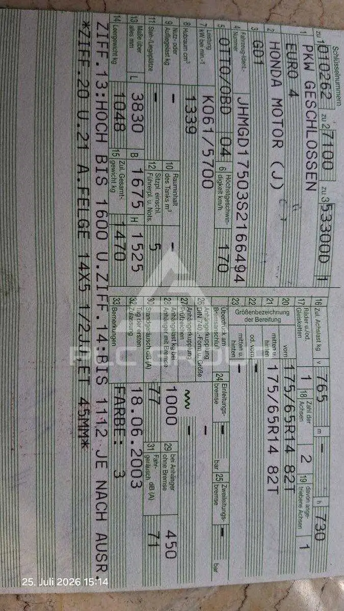2003 Honda JAZZ