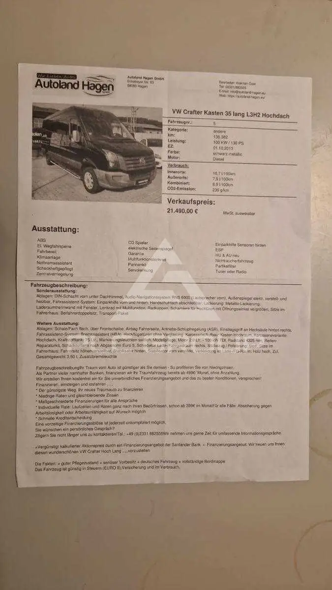 2014 Volkswagen Crafter
