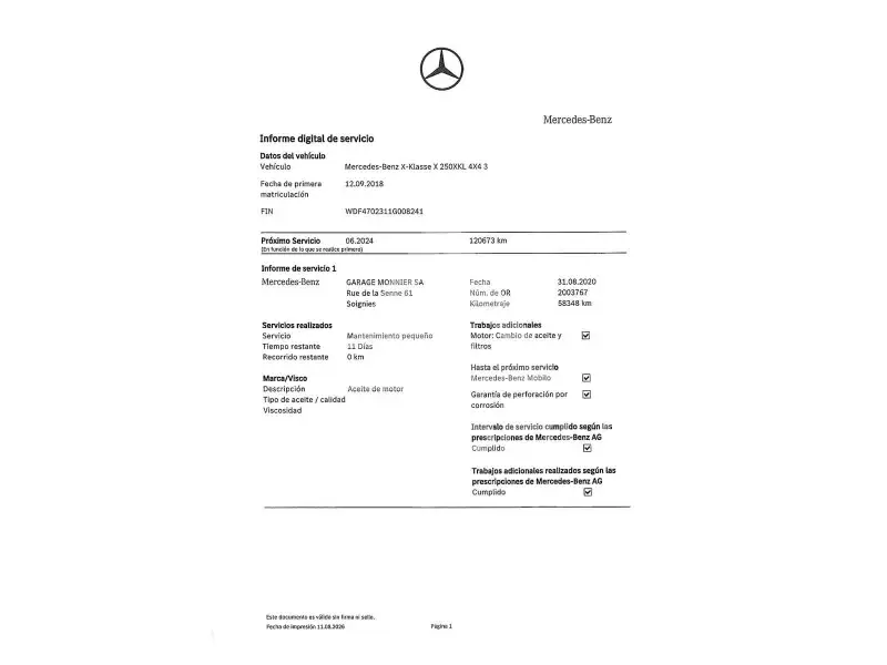 2018 Mercedes Benz X