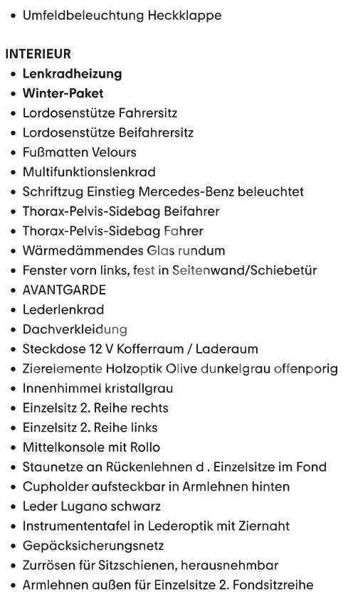 2025 Mercedes Benz V