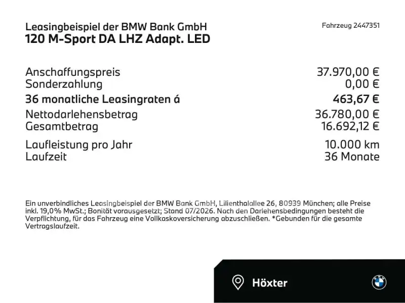 2026 BMW 120
