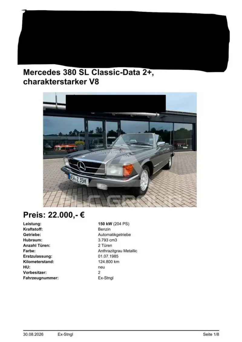 1985 Mercedes Benz 380