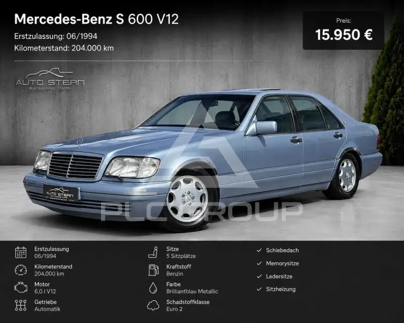 1994 Mercedes Benz S 600