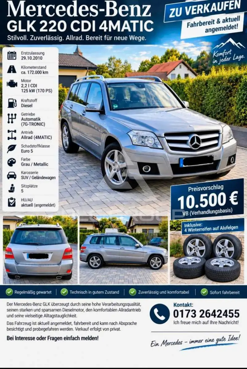 2010 Mercedes Benz GLK 220