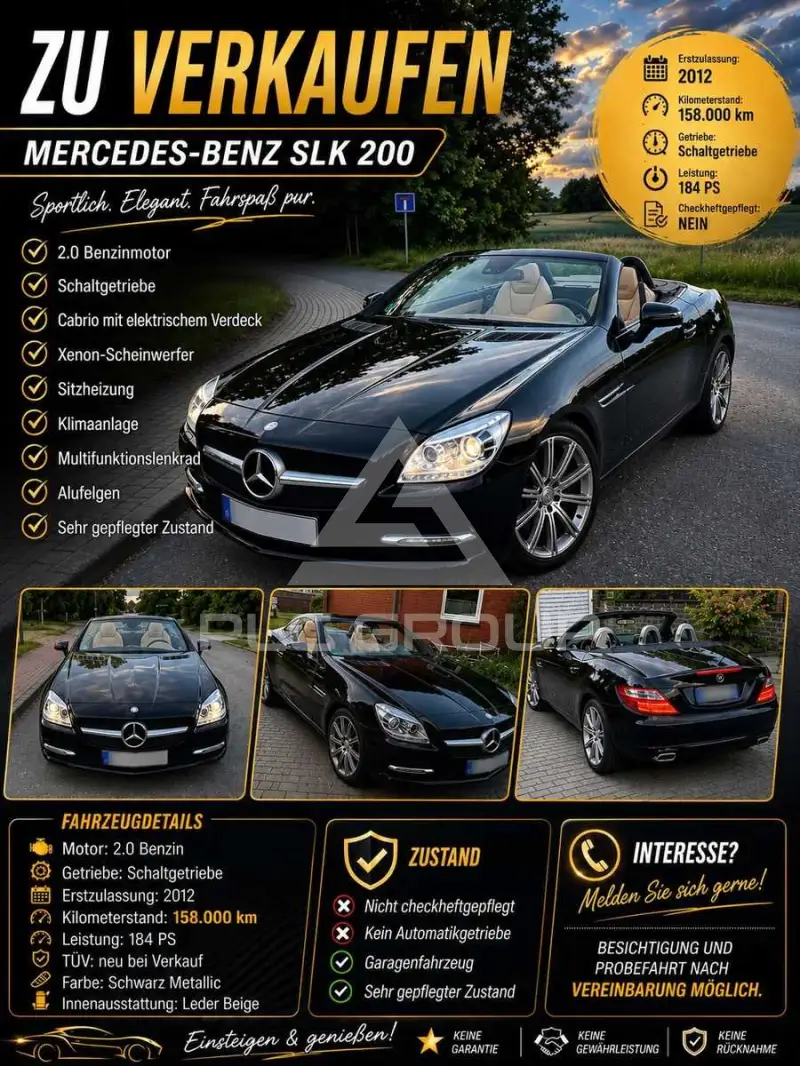 2011 Mercedes Benz SLK 200