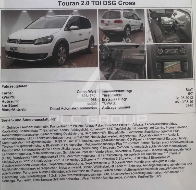 2012 Volkswagen Touran