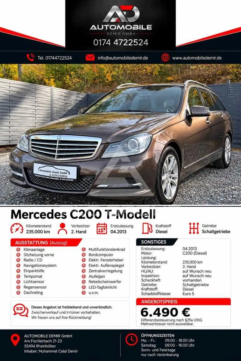 2013 Mercedes Benz C 200