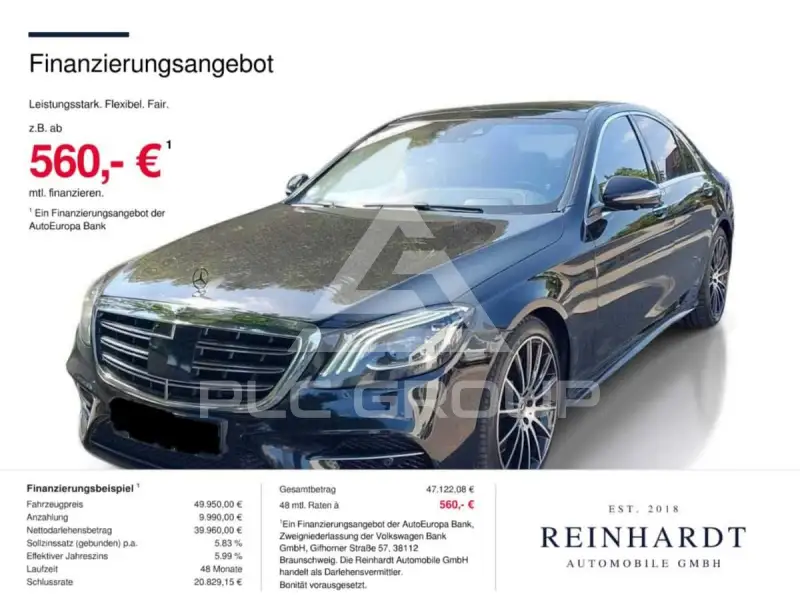 2017 Mercedes Benz S 560