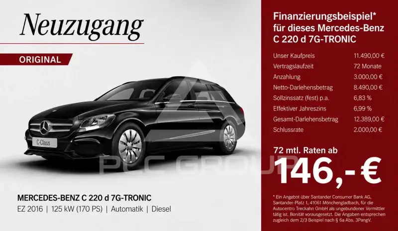 2017 Mercedes Benz C 220