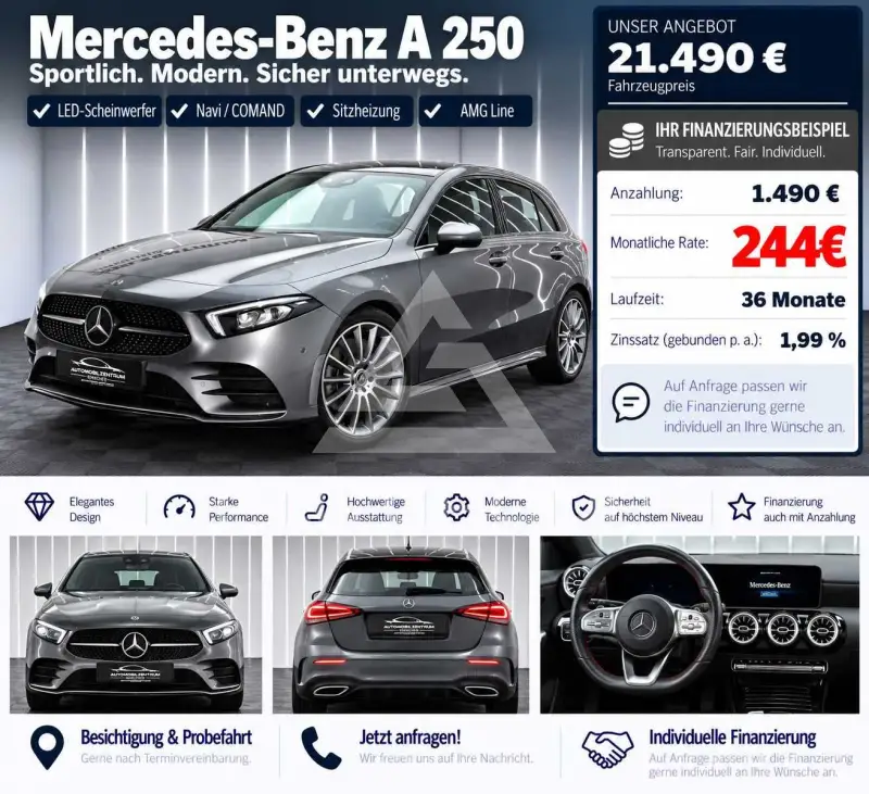 2018 Mercedes Benz A 250