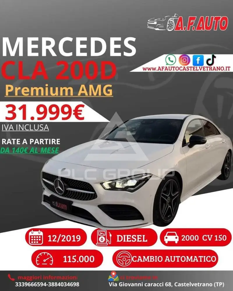 2020 Mercedes Benz CLA 200