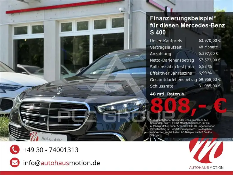 2020 Mercedes Benz S 400