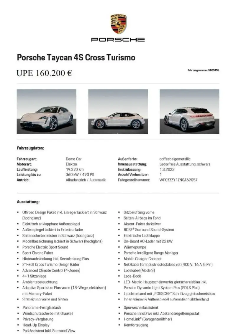2022 Porsche Taycan