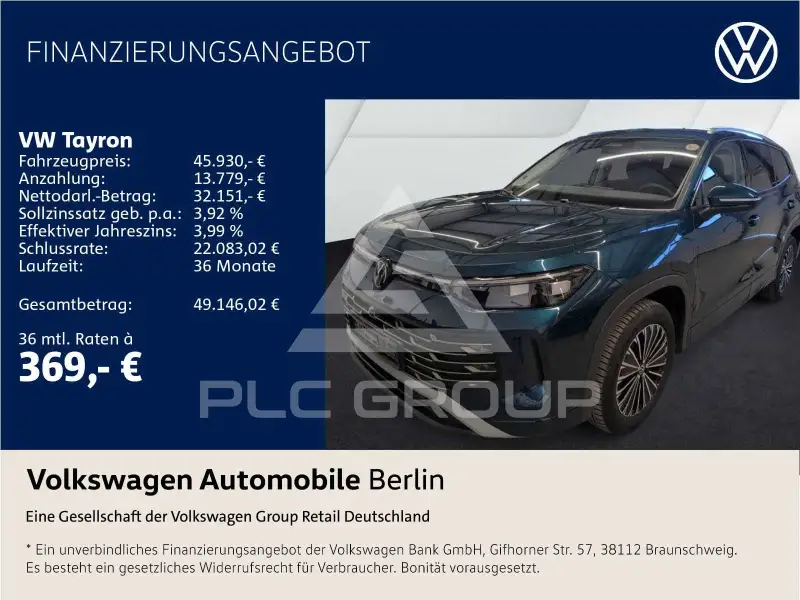 2025 Volkswagen Tayron