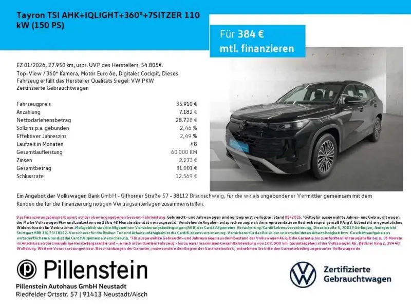 2026 Volkswagen Tayron