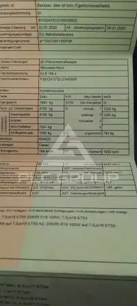 2020 Mercedes Benz GLB 180